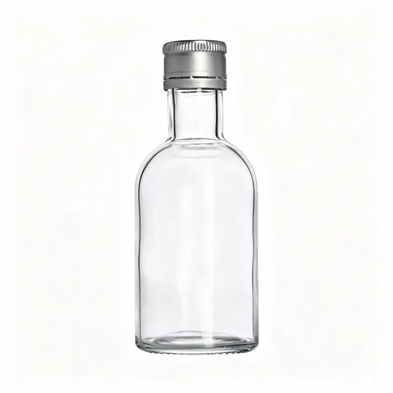 100 ml leere Glas-Tequila-Flaschen mit Aluminiumverschluss