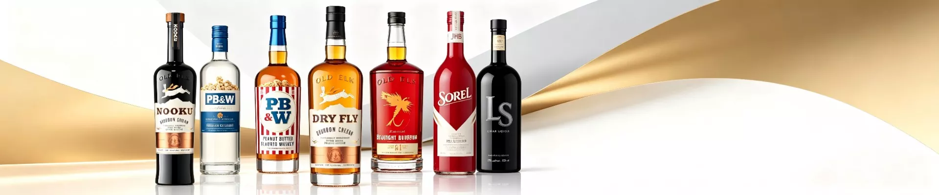 Alkoholflaschen aus Glas