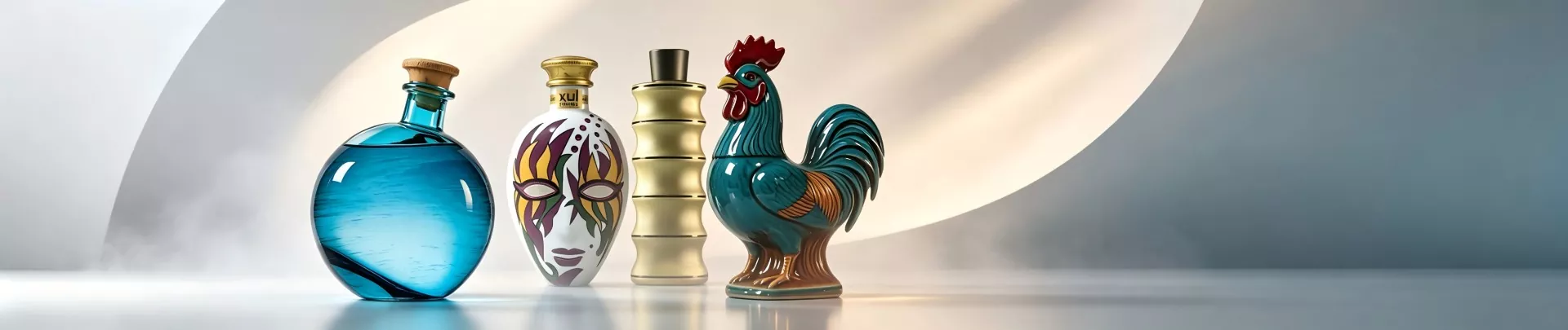 Glasflaschen in einzigartiger Form